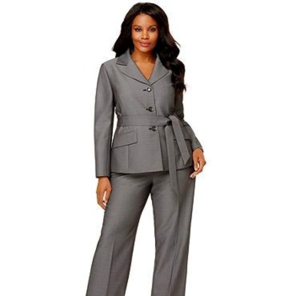 Signature by Larry Levine grey, Belted Blazer - Picture 1 of 7